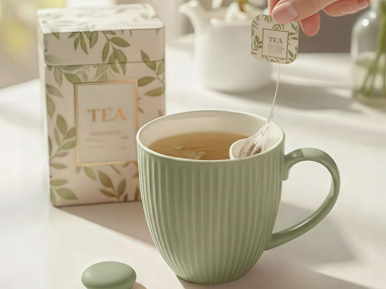 Cangoo Cup® Embossed Green Teebecher 0,33l Lifestyle 3