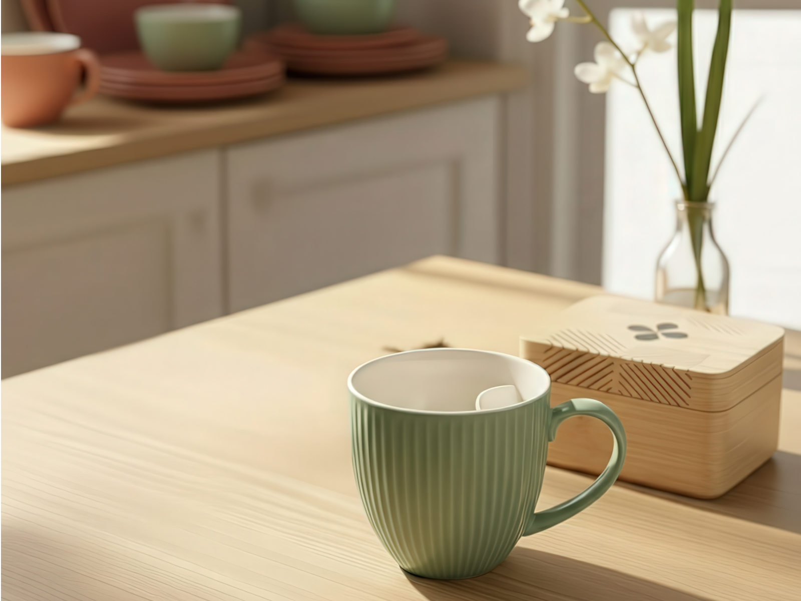 Cangoo Cup® Embossed Green Teebecher 0,33l Lifestyle 4