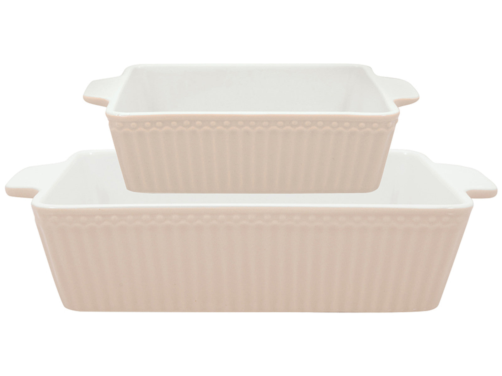 Greengate Alice Auflaufform creamy fudge small Set2 Freisteller