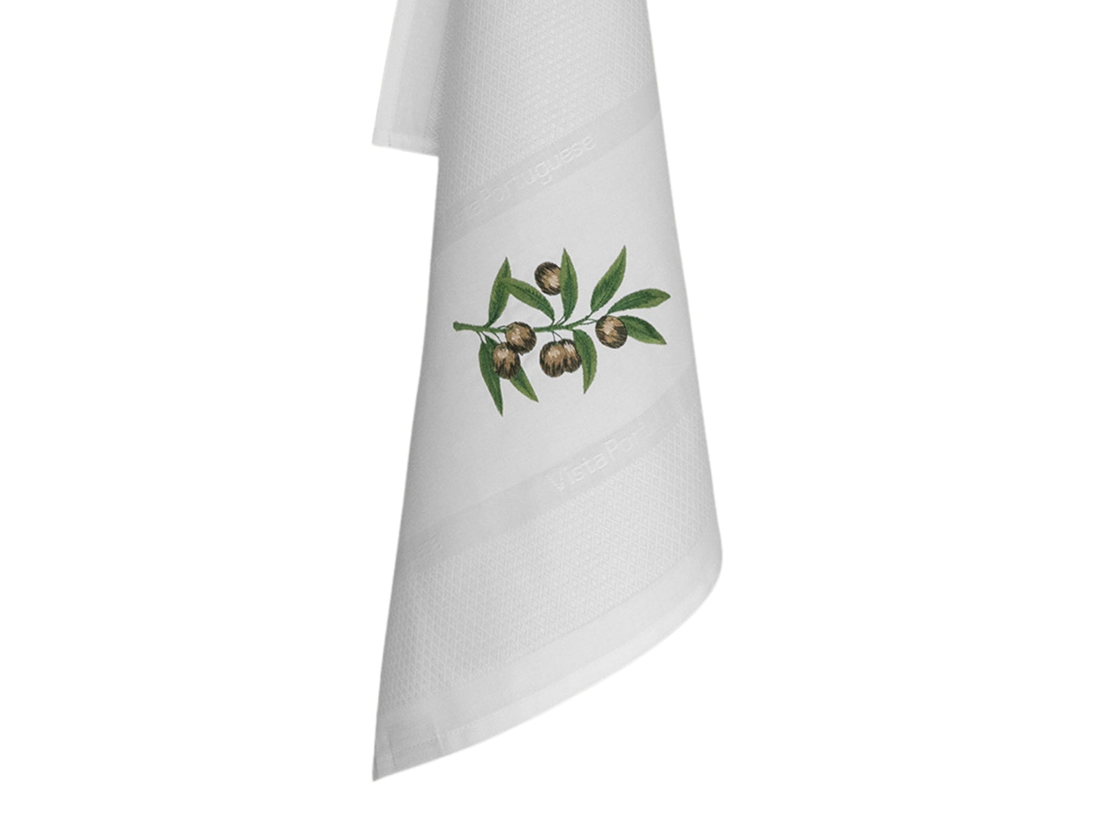 Vista Portuguese Geschirrtuch Olive weiß 50x70cm - Produktbild 2