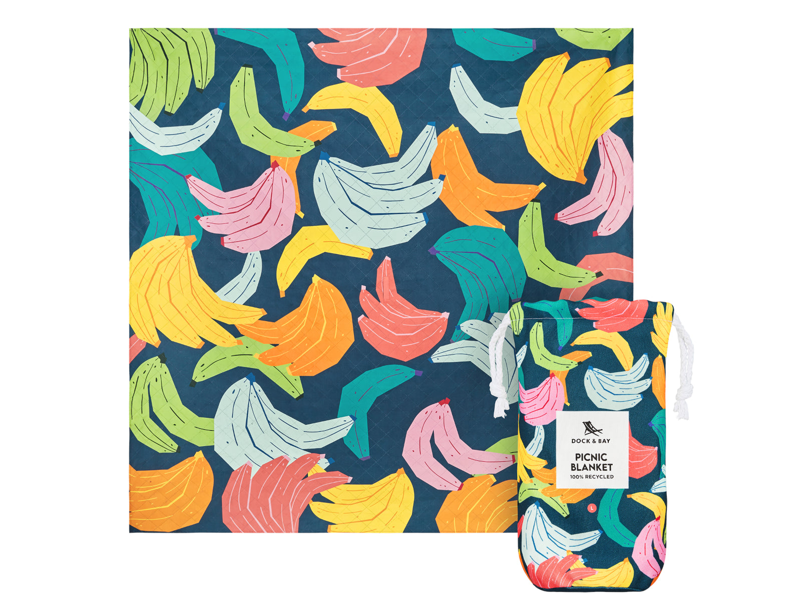 Dock & Bay Picnic Blanket L Bananarama 170x170cm Freisteller 1