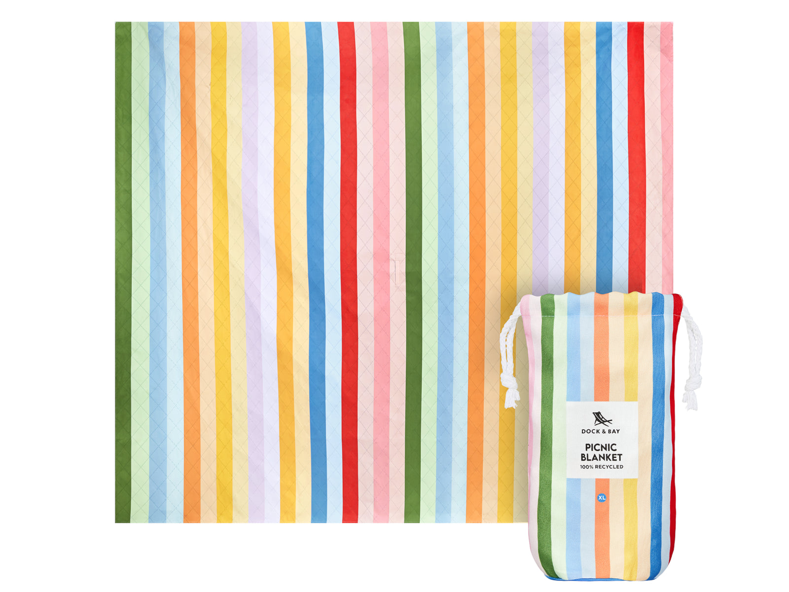 Dock & Bay Picnic Blanket XL Candy Stripes 240x170cm Freisteller 1
