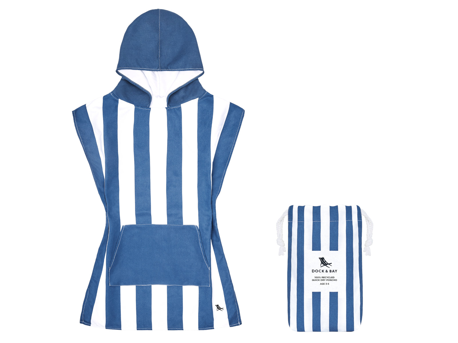 Dock & Bay Kinder-Badeponcho Whitsunday Blue 66x49cm Freisteller 1