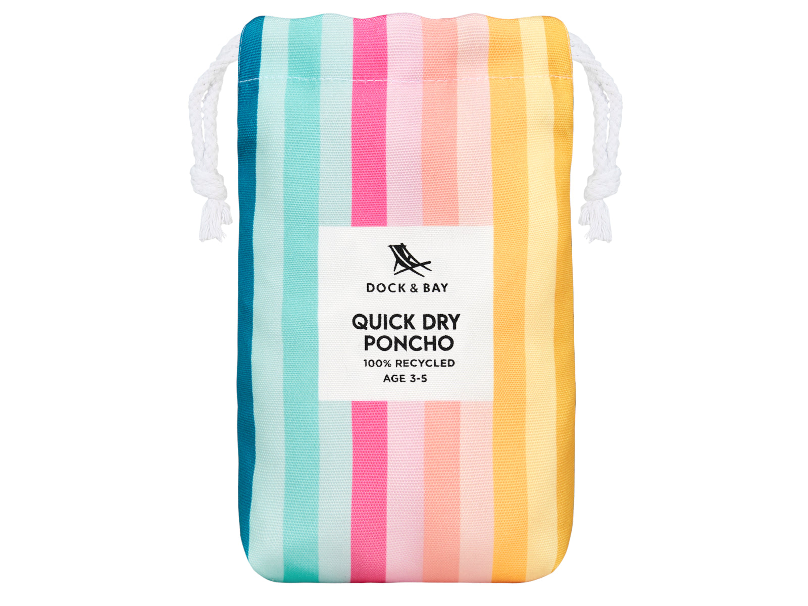 Dock & Bay Kinder-Badeponcho Coastal Candy 75x55cm Freisteller 3