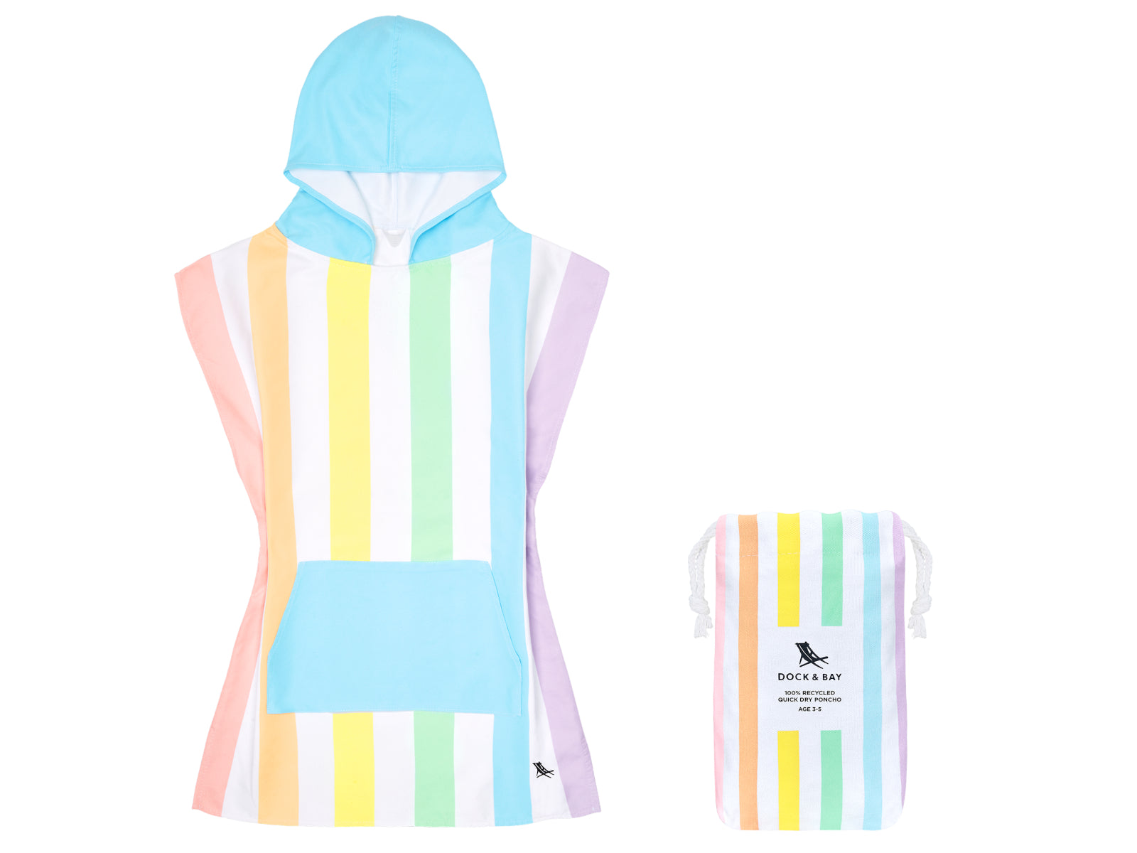 Dock & Bay Kinder-Badeponcho Unicorn Waves 66x49cm Freisteller 1