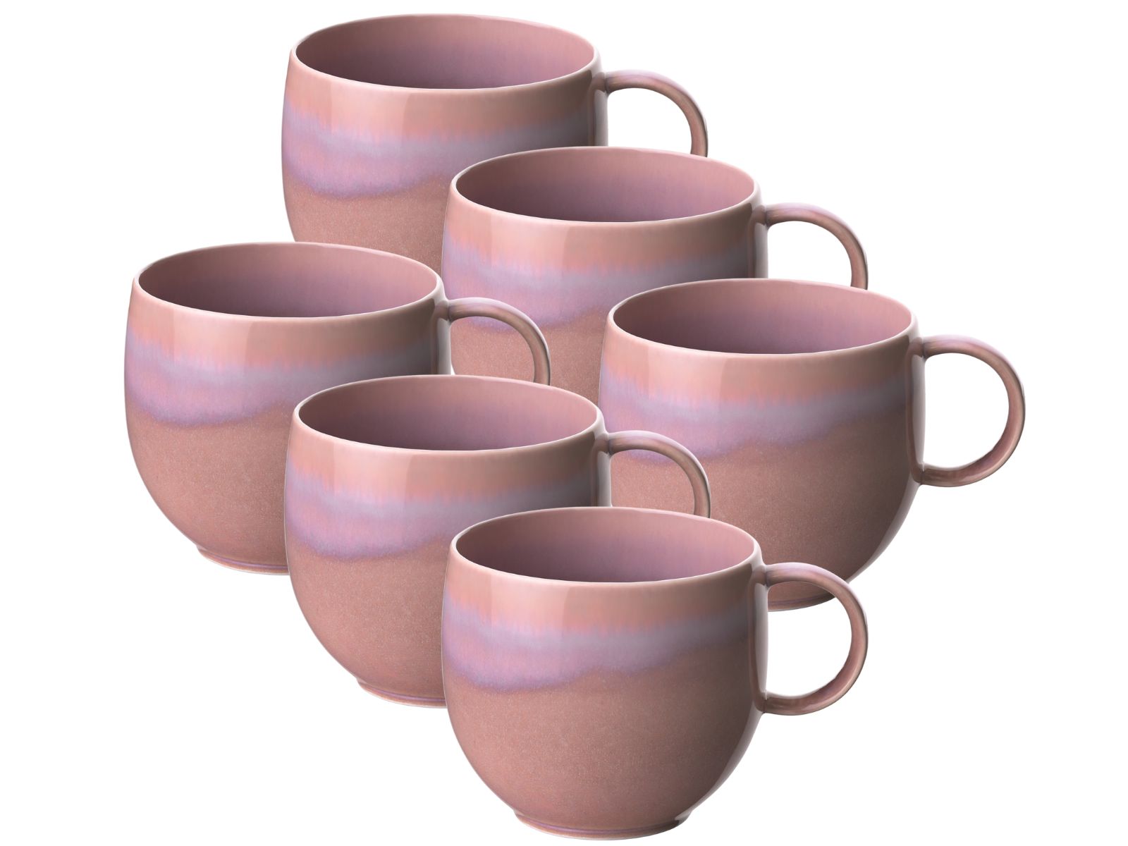 like Villeroy & Boch Perlemor Coral Becher mit Henkel 0,29 l Set6 Freisteller