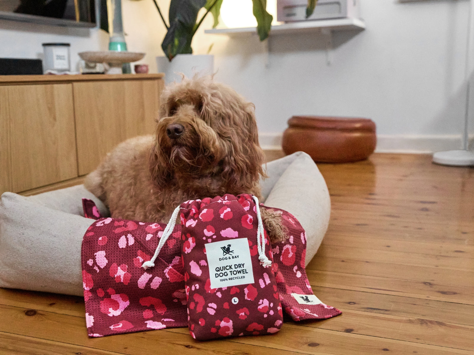 Dock & Bay Hundehandtuch M Pink Paws 90x50cm - Produktbild 9