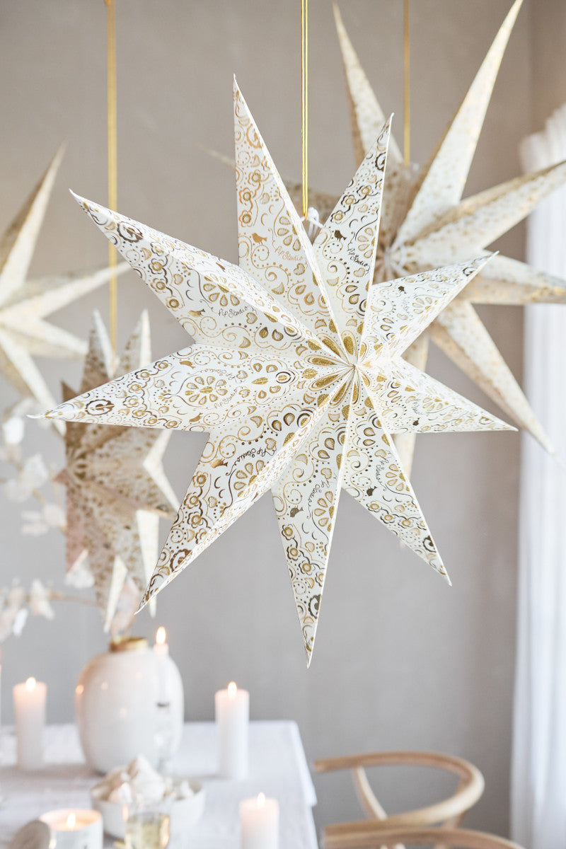 PIP STUDIO Weihnachtsstern Lampion weiß 110cm – Tischideen & Ambiente
