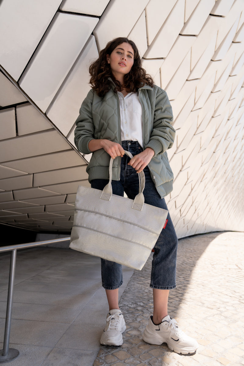 reisenthel shopper e1 herringbone sand Lifestyle 3