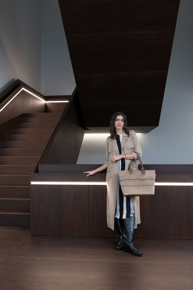 reisenthel shopper e1 herringbone mokka Lifestyle 1