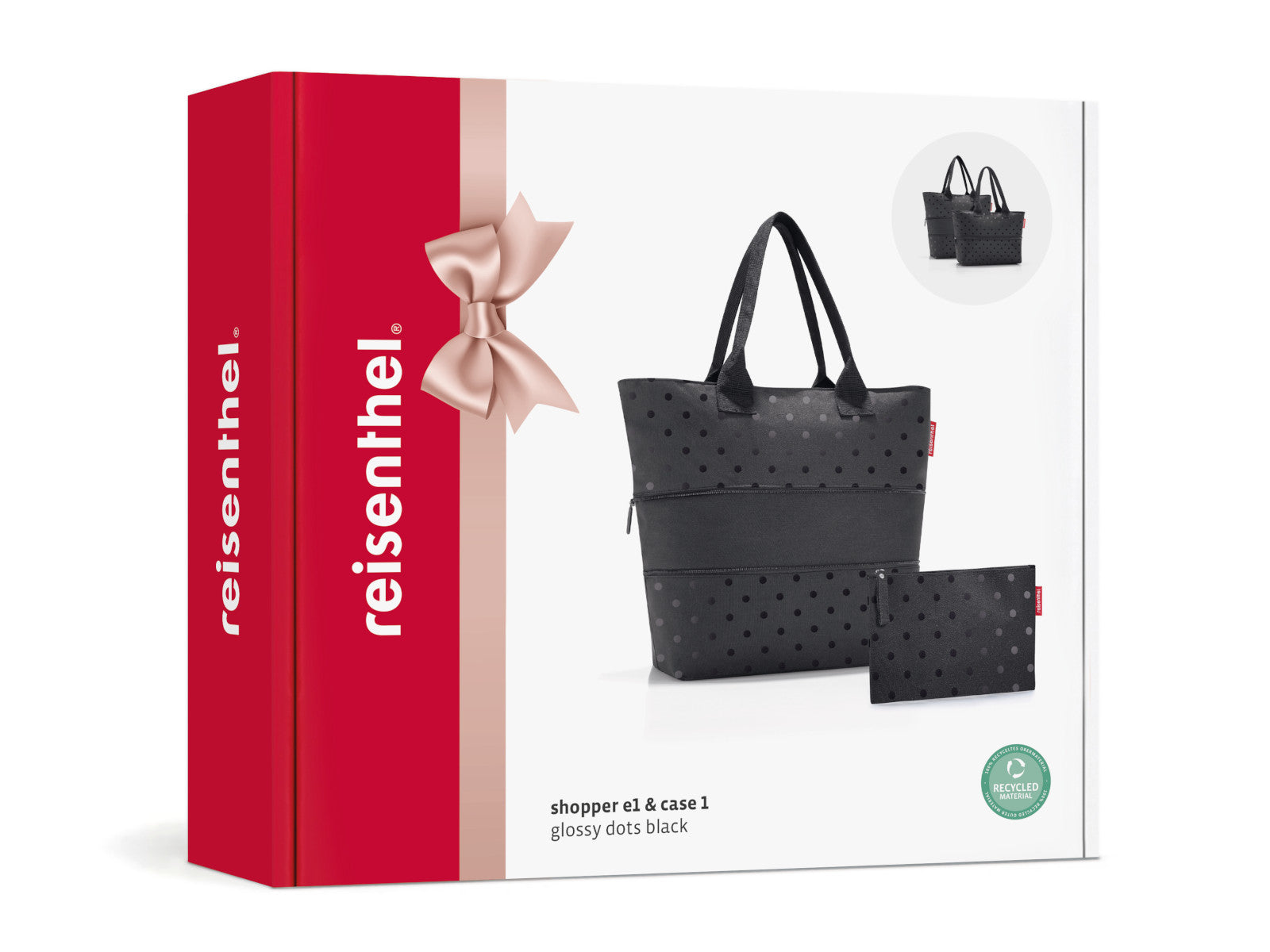 reisenthel shopper e1 glossy dots black Set2 Freisteller 1