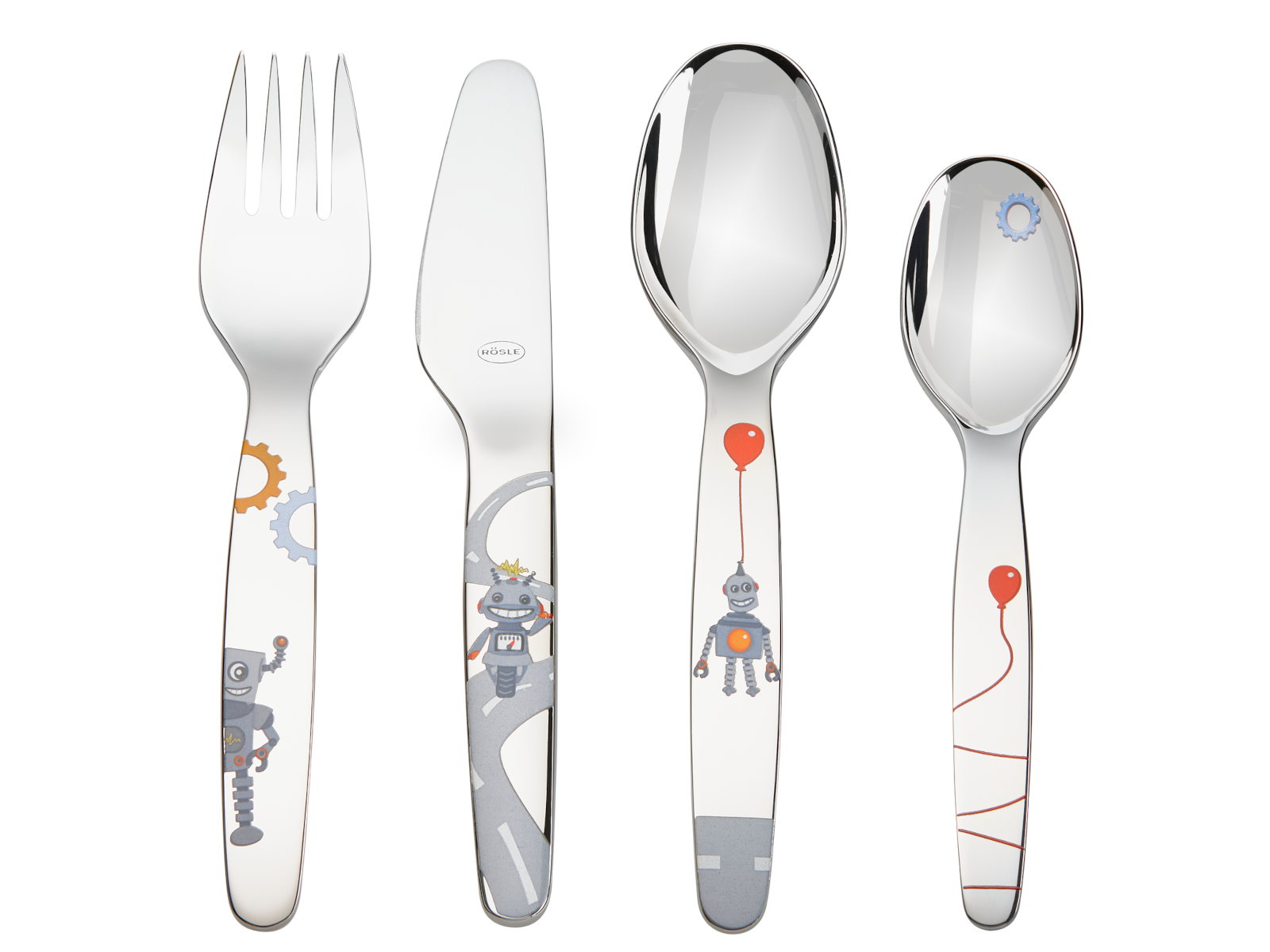Rösle Kleiner Roboter Kinderbesteck-Set 4tlg