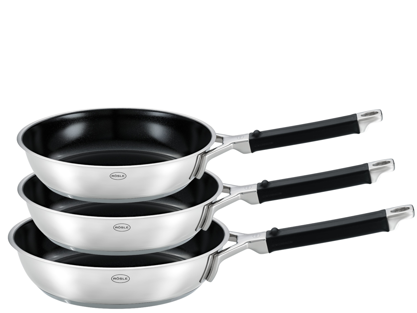 Silence® Pro Bratpfannen-Set Keramik ProCeraPlus 3tlg. 20, 24 & 28 cm Freisteller