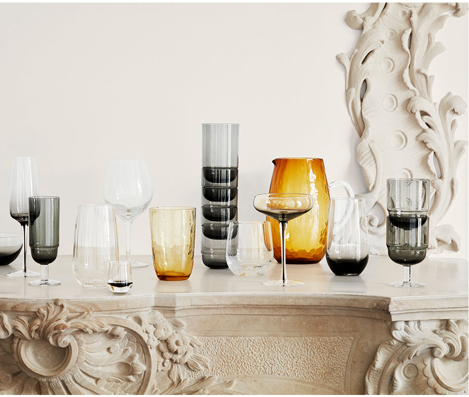 Broste Copenhagen Amber Cocktailglas caramel 16,3cm Lifestyle