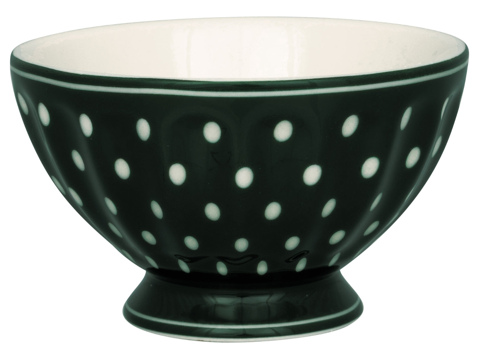 Greengate Dotty French Bowl medium dark green 10cm - Produktbild 1