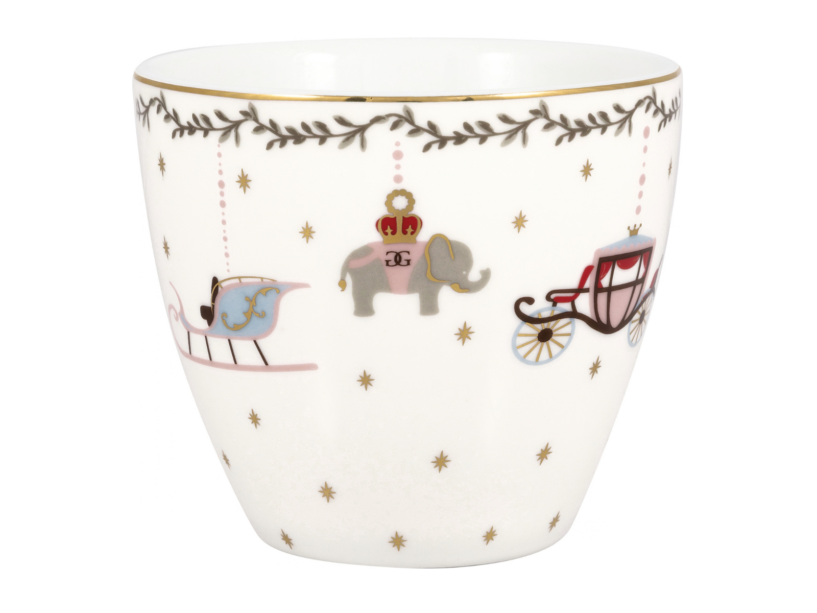 Greengate Royal Christmas Latte Cup weiß 0,35l - Produktbild 1