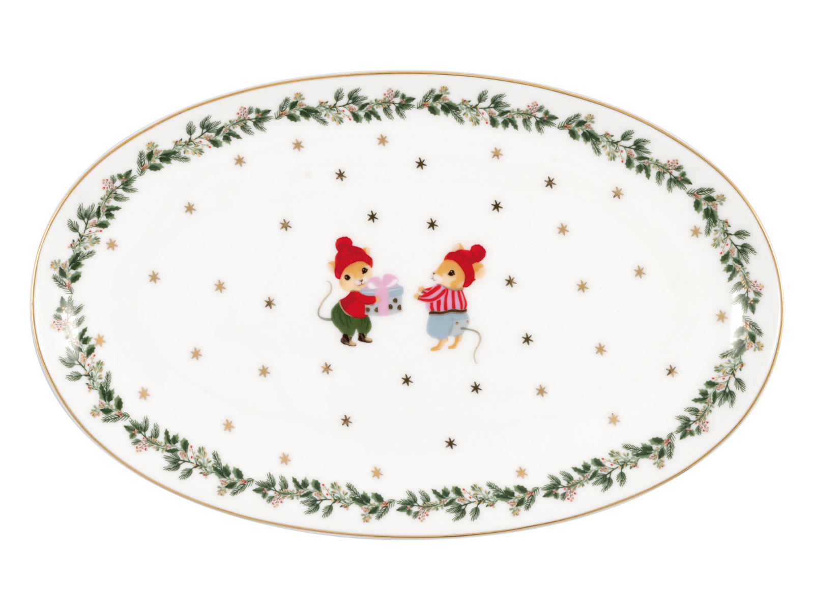 Greengate Joanni Servierplatte oval weiß 24x15cm - Produktbild 1