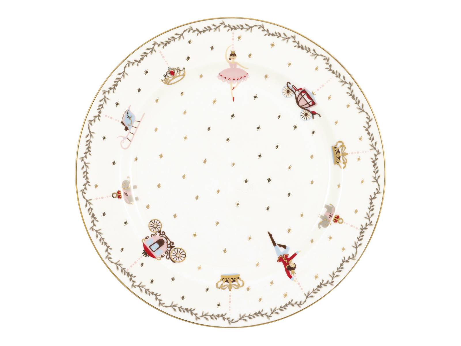 Greengate Royal Christmas Frühstücksteller weiß 20,5cm - Produktbild 1
