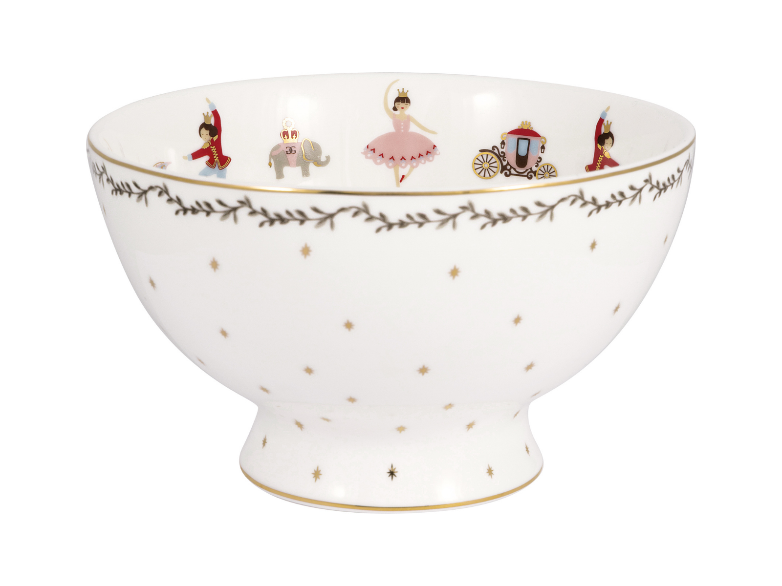 Greengate Royal Christmas Suppenbowl weiß 15cm - Produktbild 1