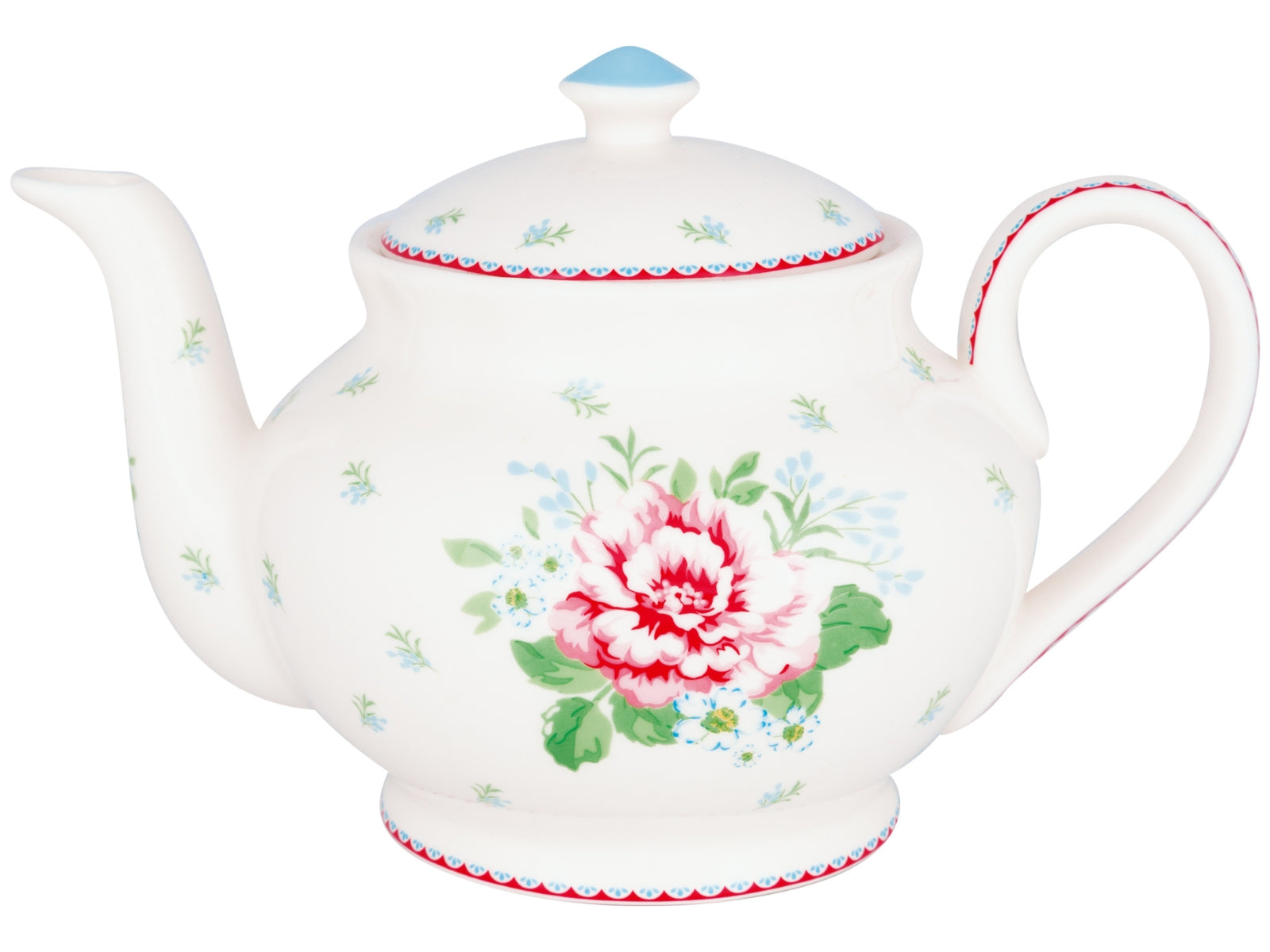 Greengate Alivia Teekanne rund white 1l Freisteller 1