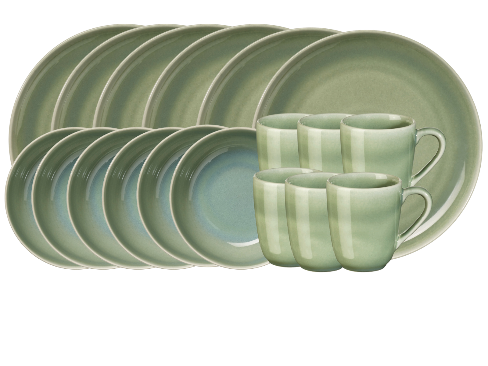 SAISONS Frühstücksset 18tlg agave Freisteller