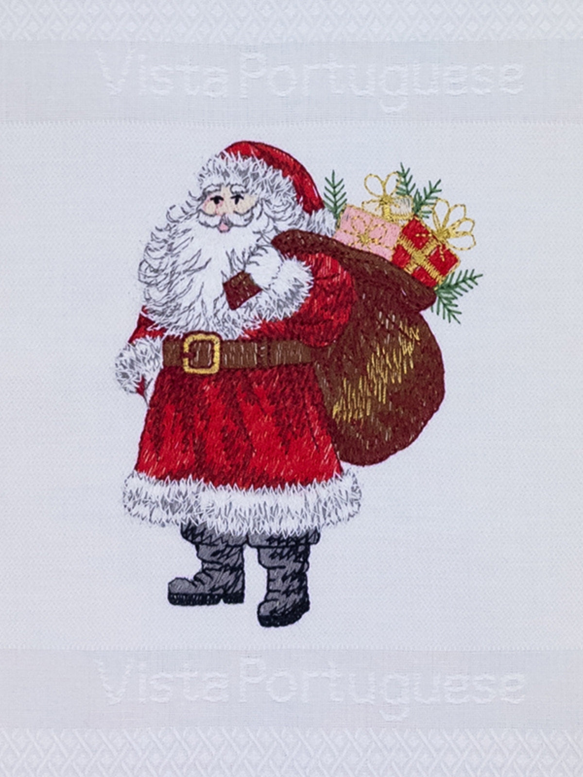 Vista Portuguese Geschirrtuch Santa Claus weiß 50x70cm - Produktbild 2