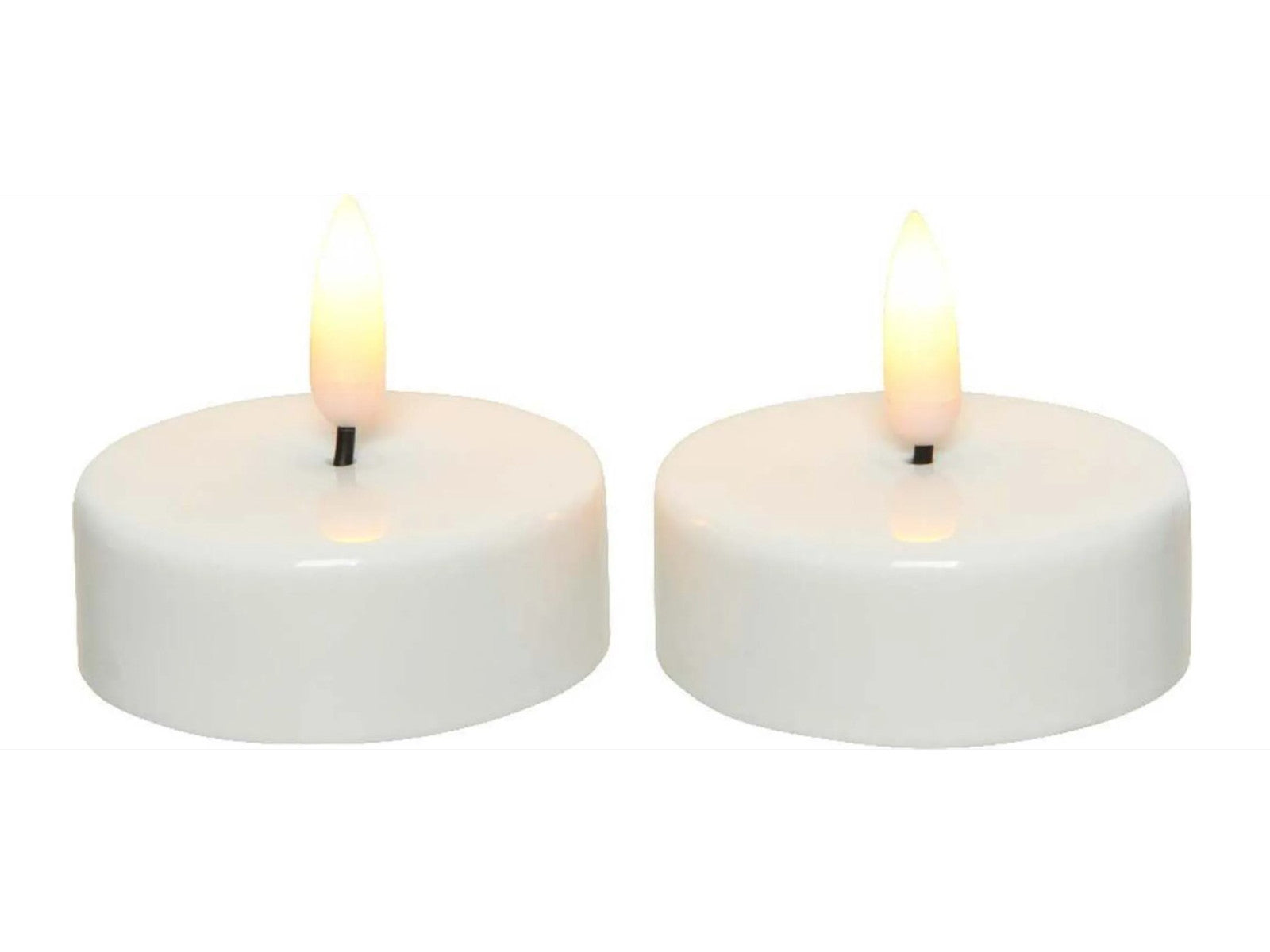 Lumineo LED Teelicht Wachs weiss/warmes weiss 3cm Set2