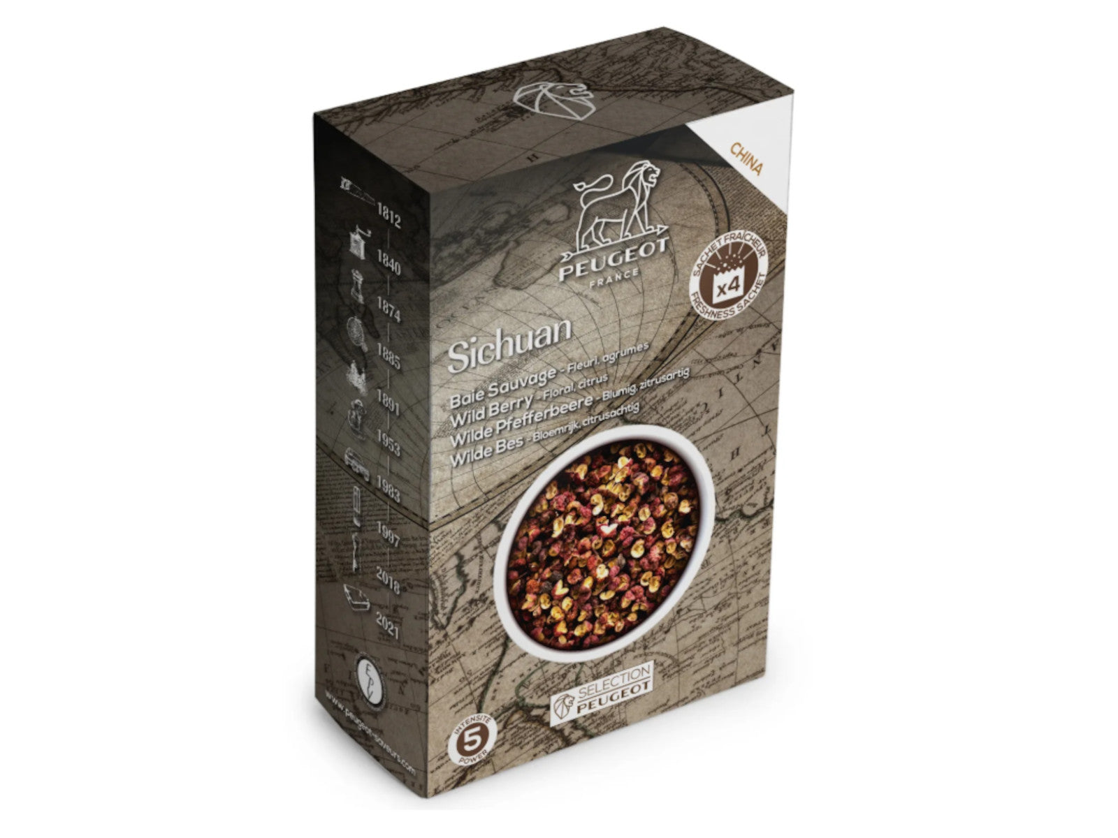 PEUGEOT Sichuan roter Pfeffer 40 g Freisteller 
