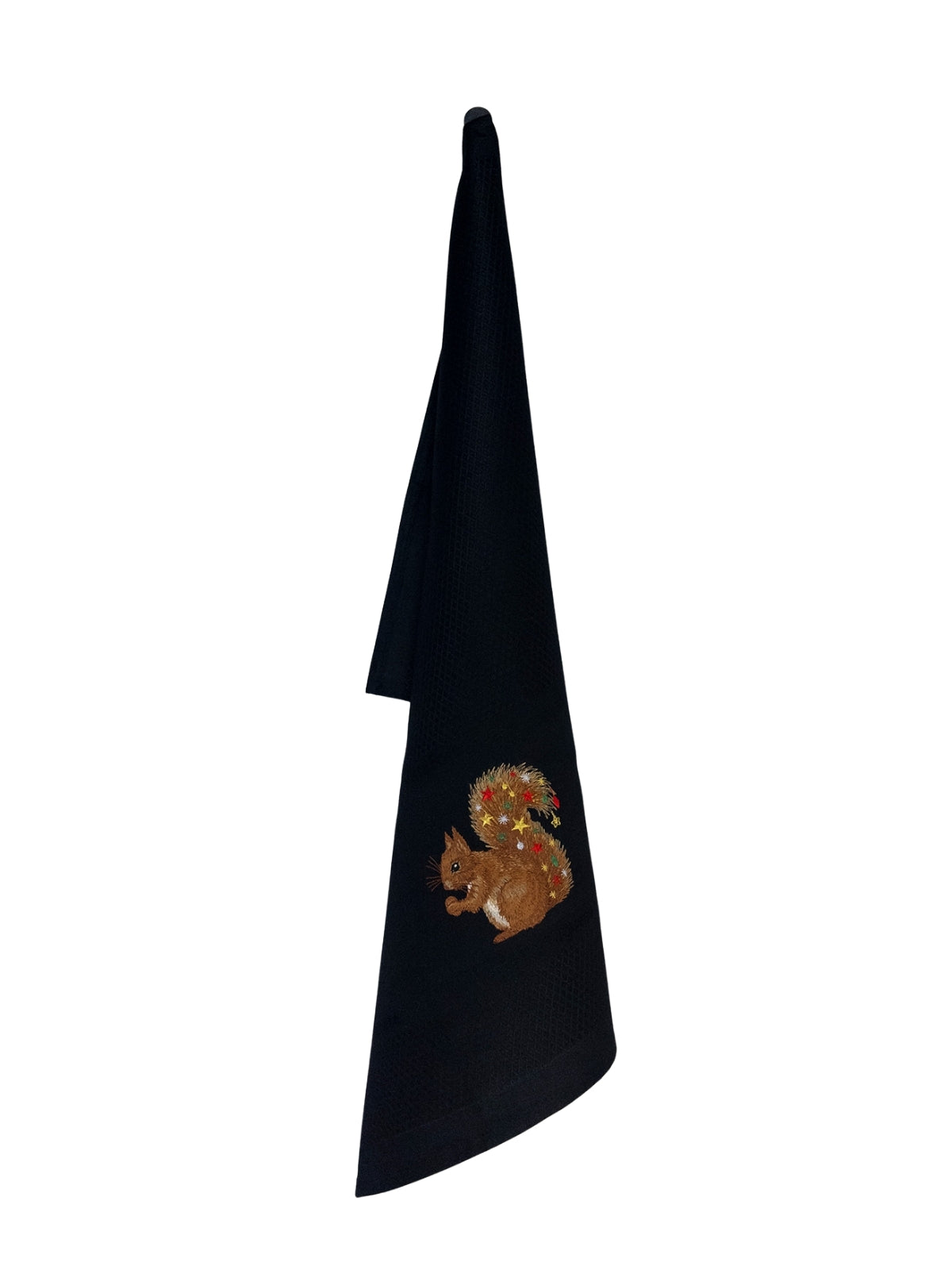 Vista Portuguese Geschirrtuch Christmas Sqirrel schwarz 50x70cm - Produktbild 1