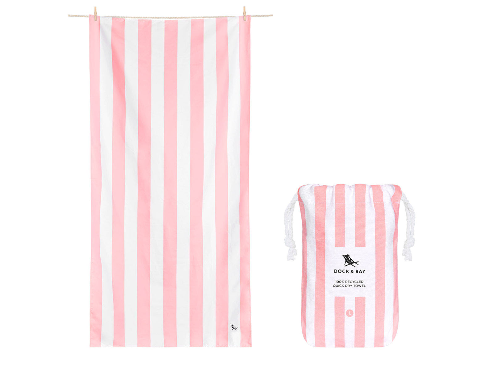 Dock & Bay Beach Towel XL Malibu Pink 200x90cm Freisteller 1