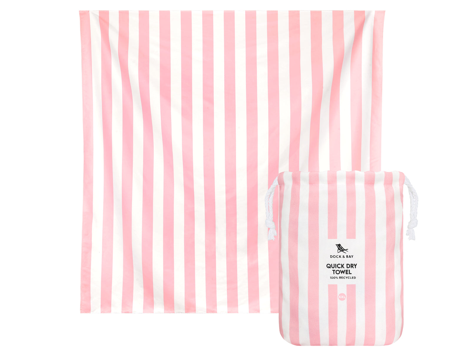 Dock & Bay Beach Towel XXL Malibu Pink 180x200cm Freisteller 1