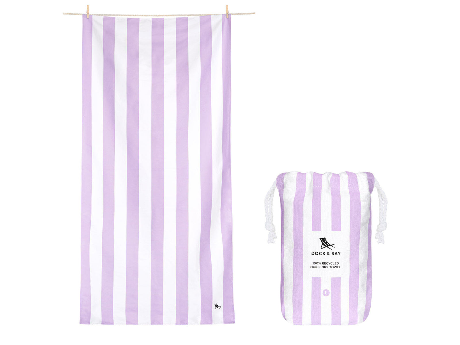 Dock & Bay Beach Towel L Lombok Lilac 160x90cm Freisteller 1