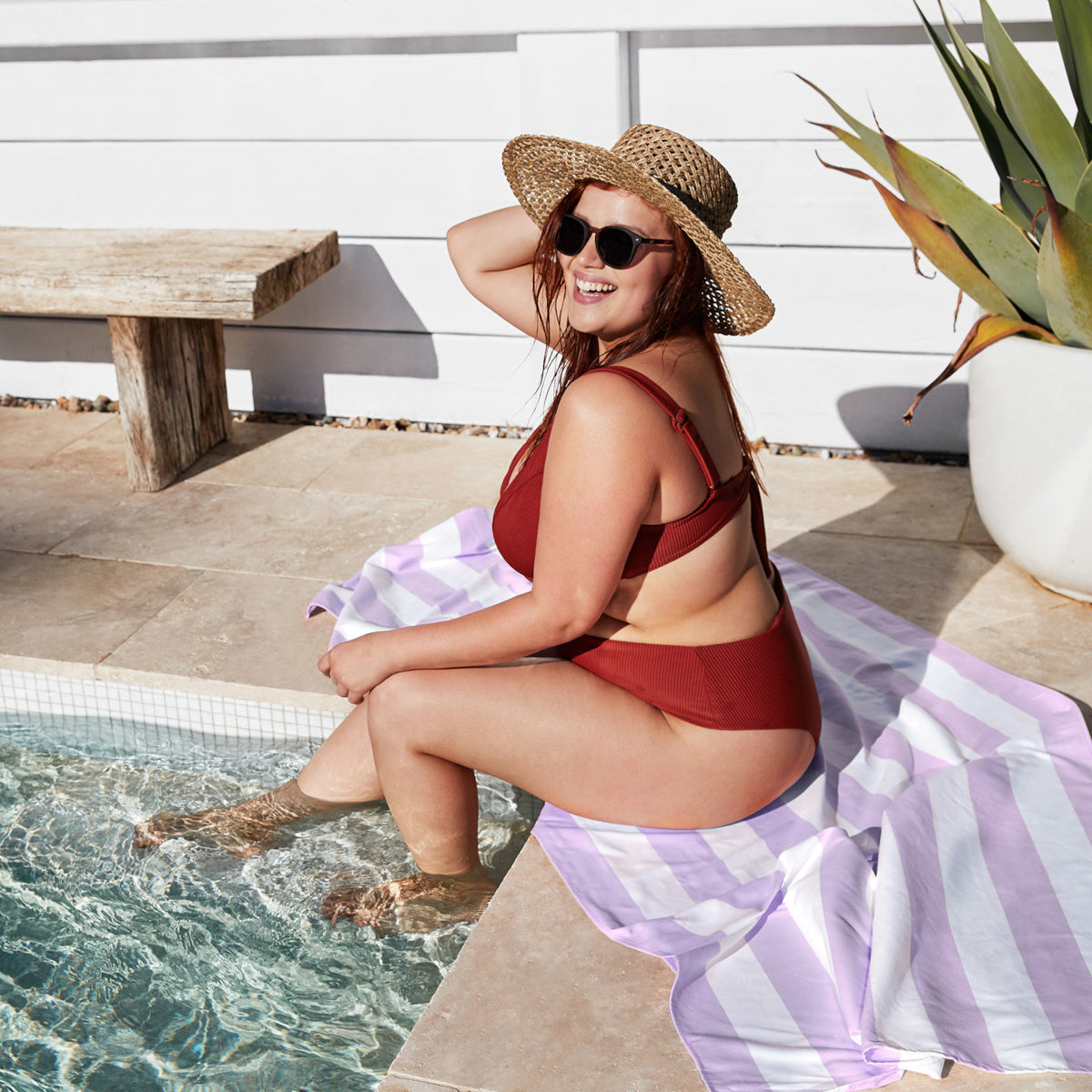 Dock & Bay Beach Towel L Lombok Lilac 160x90cm Lifestyle 6