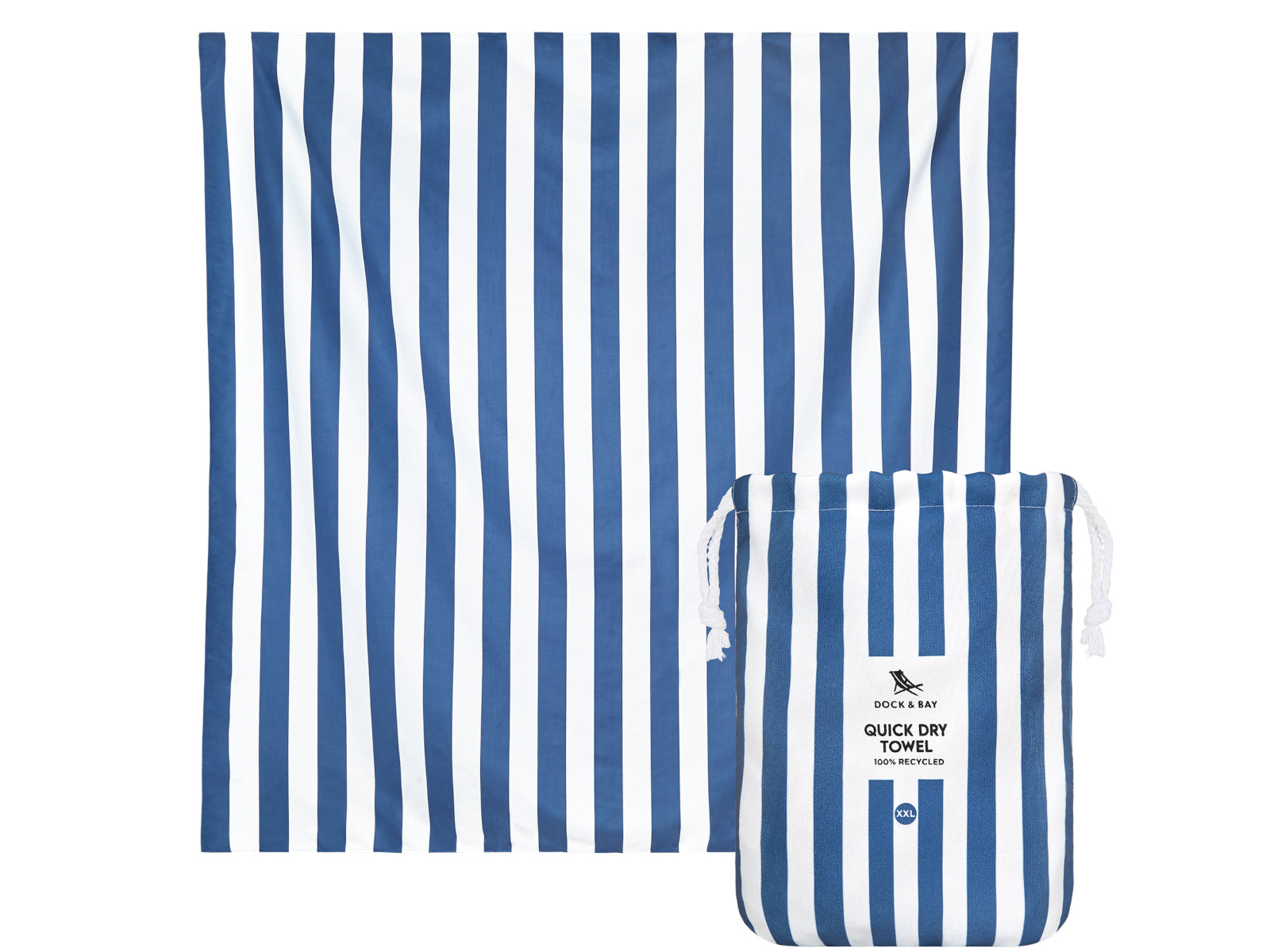 Dock & Bay Beach Towel XXL Whitsunday Blue 180x200cm Freisteller 1