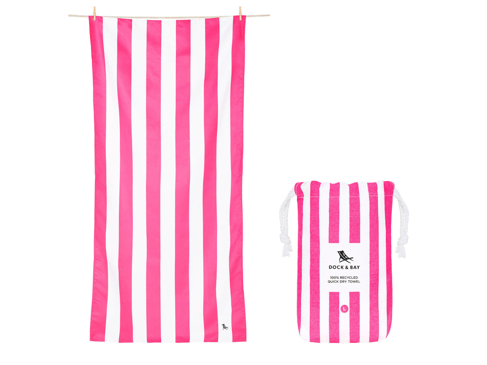 Dock & Bay Beach Towel L Phi Phi Pink 160x90cm Freisteller 1