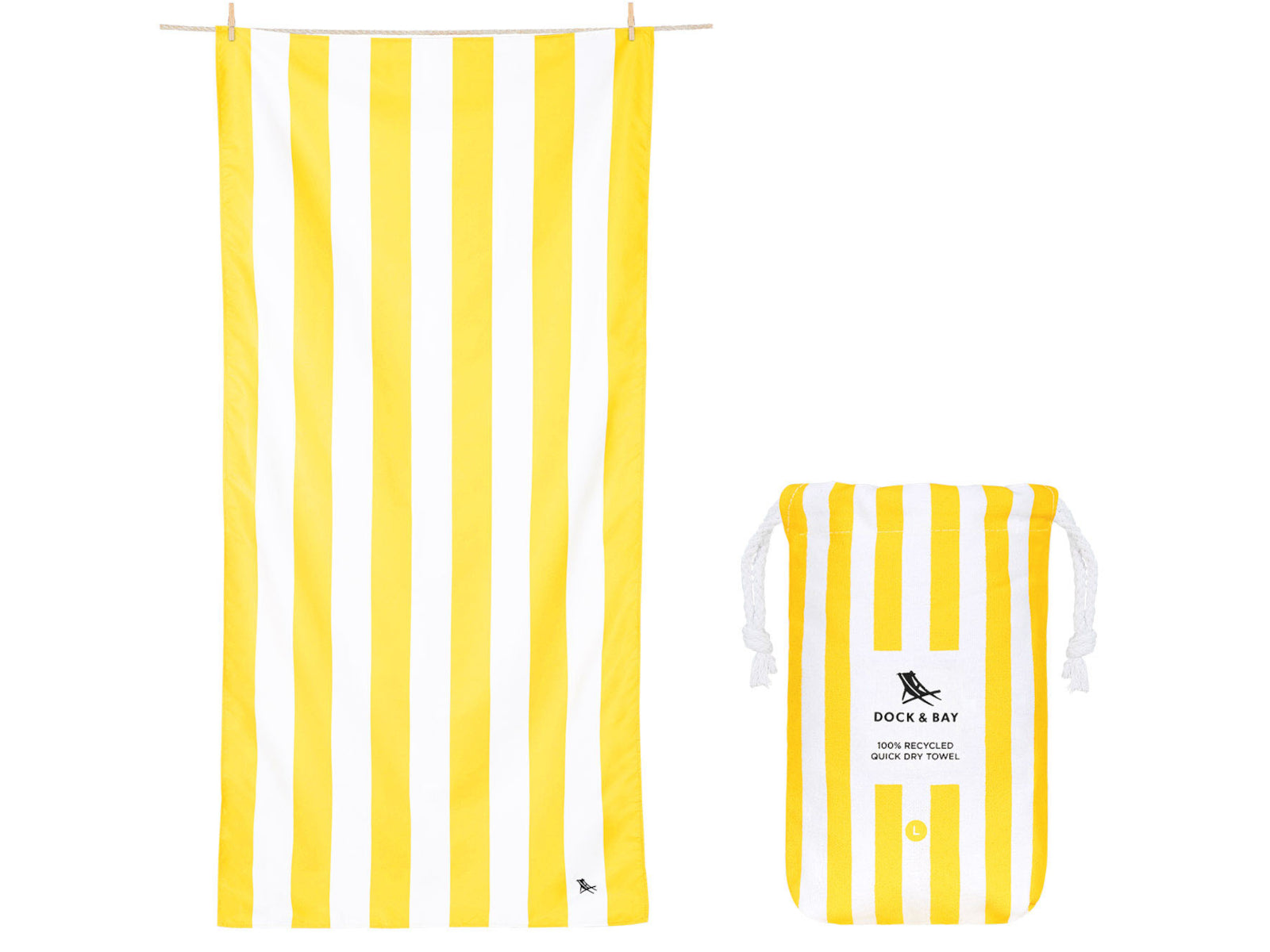 Dock & Bay Beach Towel L Boracay Yellow 160x90cm Freisteller 1