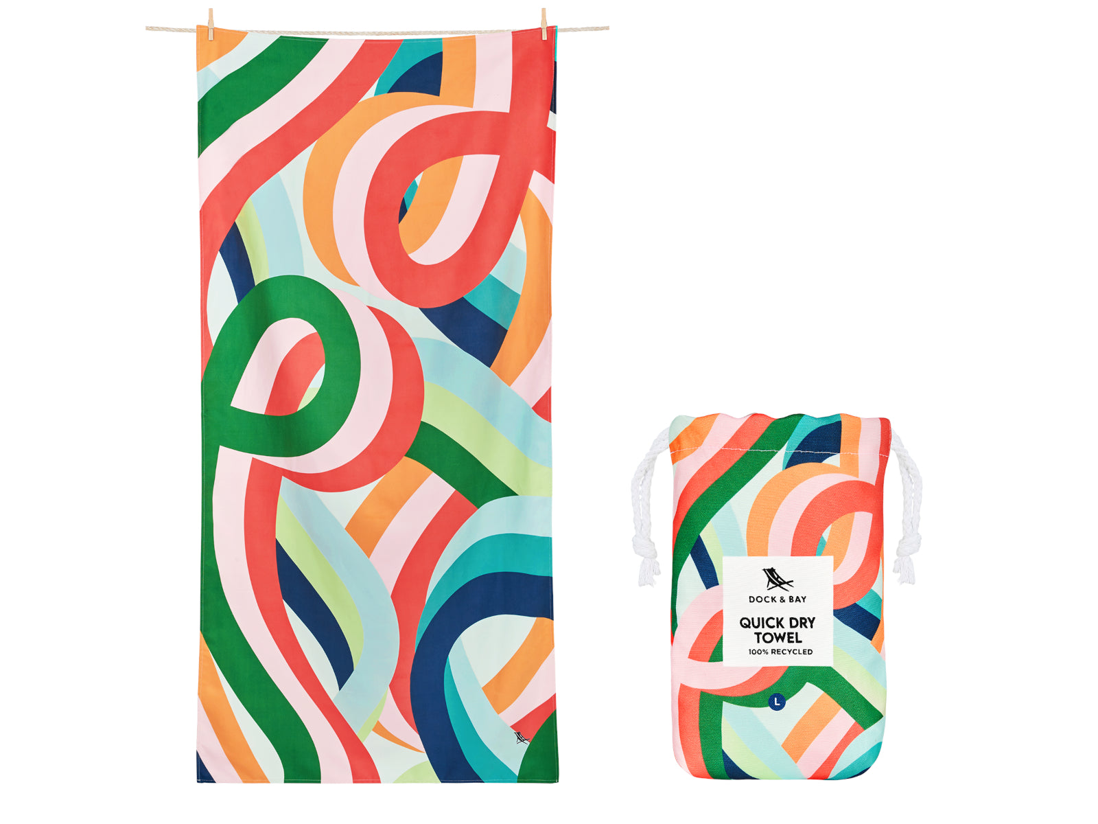 Dock & Bay Beach Towel L Fruit Loops 160x90cm Freisteller 1