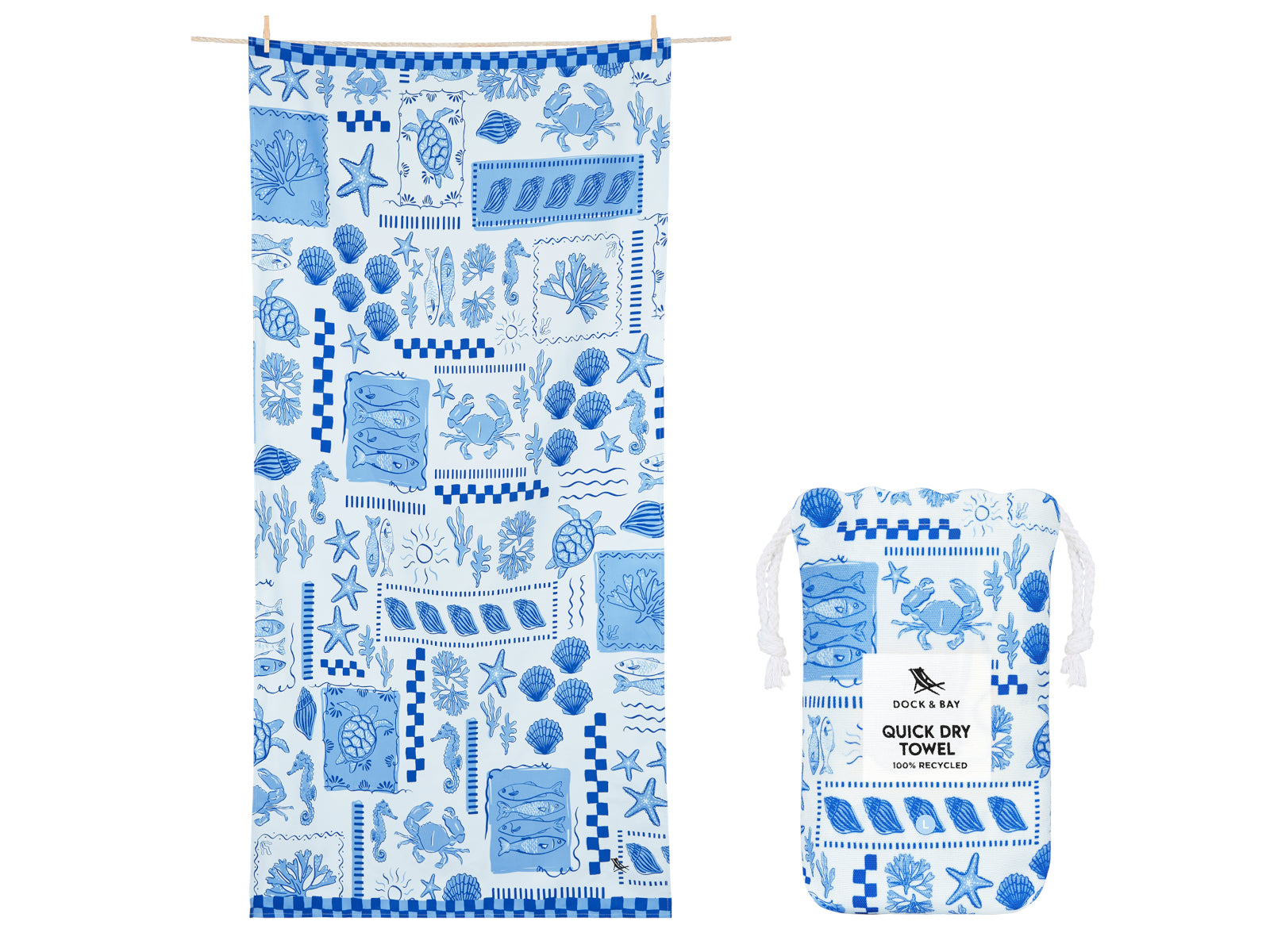 Dock & Bay Beach Towel L Grecian Shores 160x90cm Freisteller 1