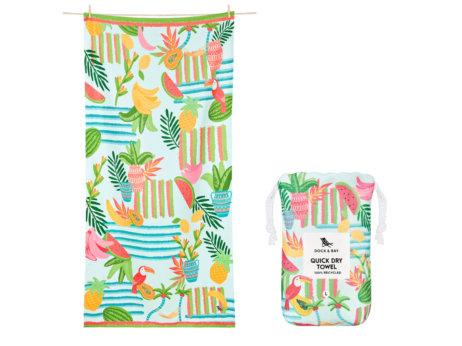 Dock & Bay Beach Towel XL Tropicana Treat 200x90cm Freisteller 1