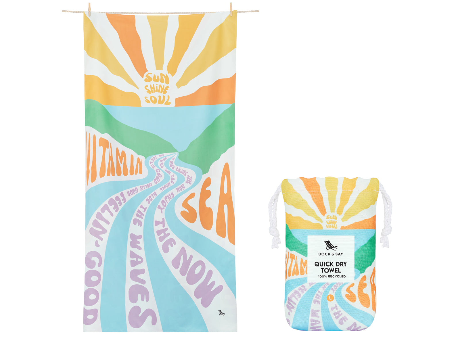 Dock & Bay Beach Towel L Vitamin Sea 160x90cm Freisteller 1