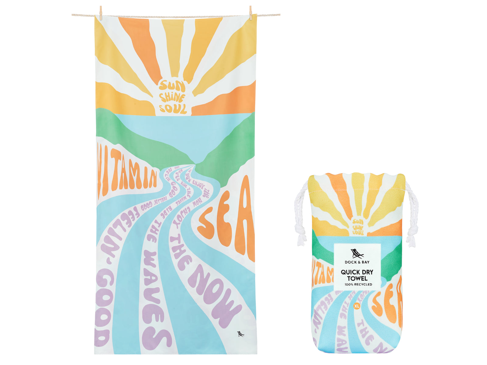Dock & Bay Beach Towel XL Vitamin Sea 200x90cm Freisteller 1
