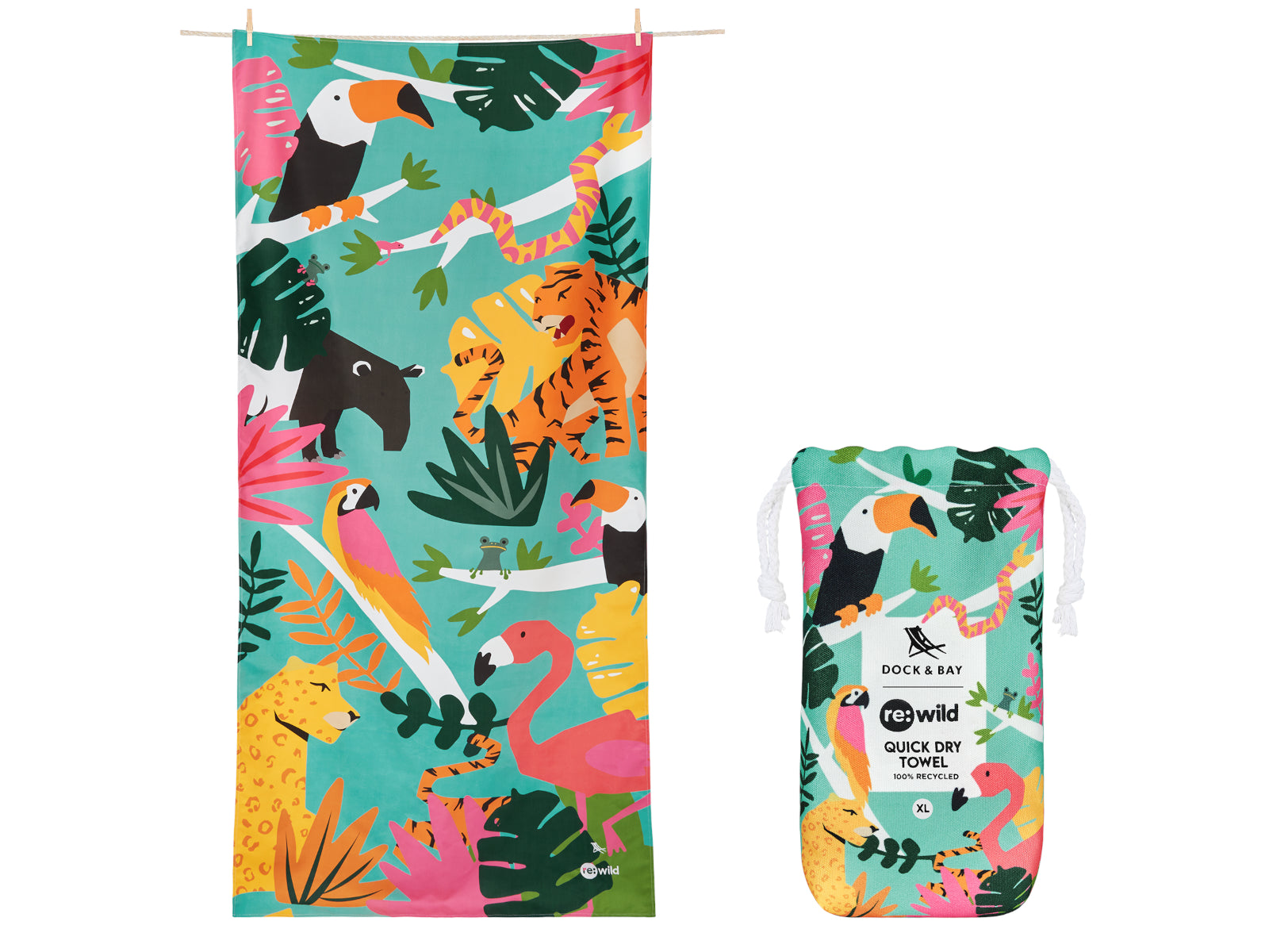 Dock & Bay Beach Towel XL Wild Things 200x90cm Freisteller 1