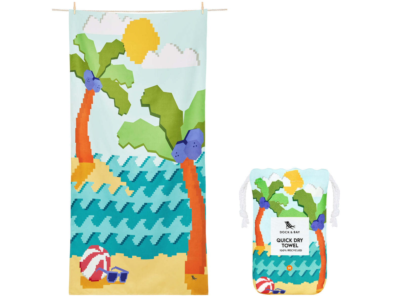Dock & Bay Kids Beach Towel M Build-A-Beach 130x70cm Freisteller 1