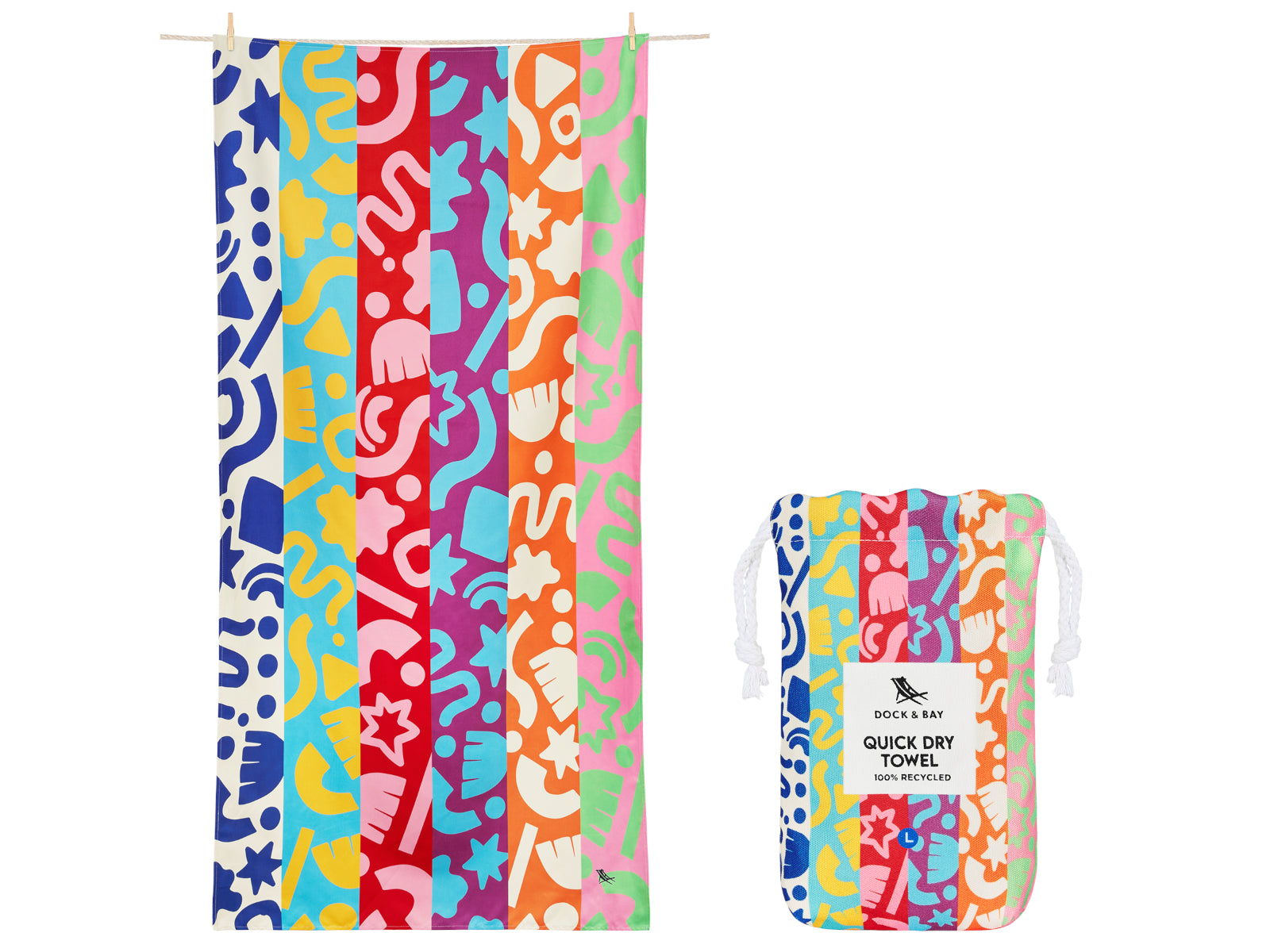 Dock & Bay Kids Beach Towel L Power of Positivity 160x90cm Freisteller 1