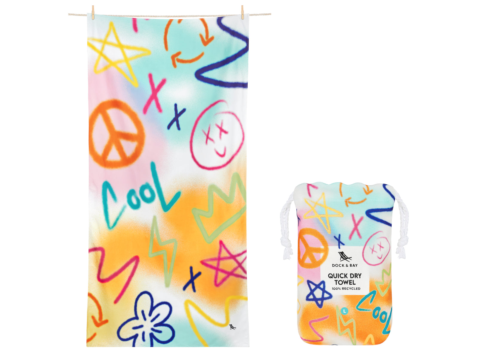 Dock & Bay Kids Beach Towel L Sand to Streets 160x90cm Freisteller 1