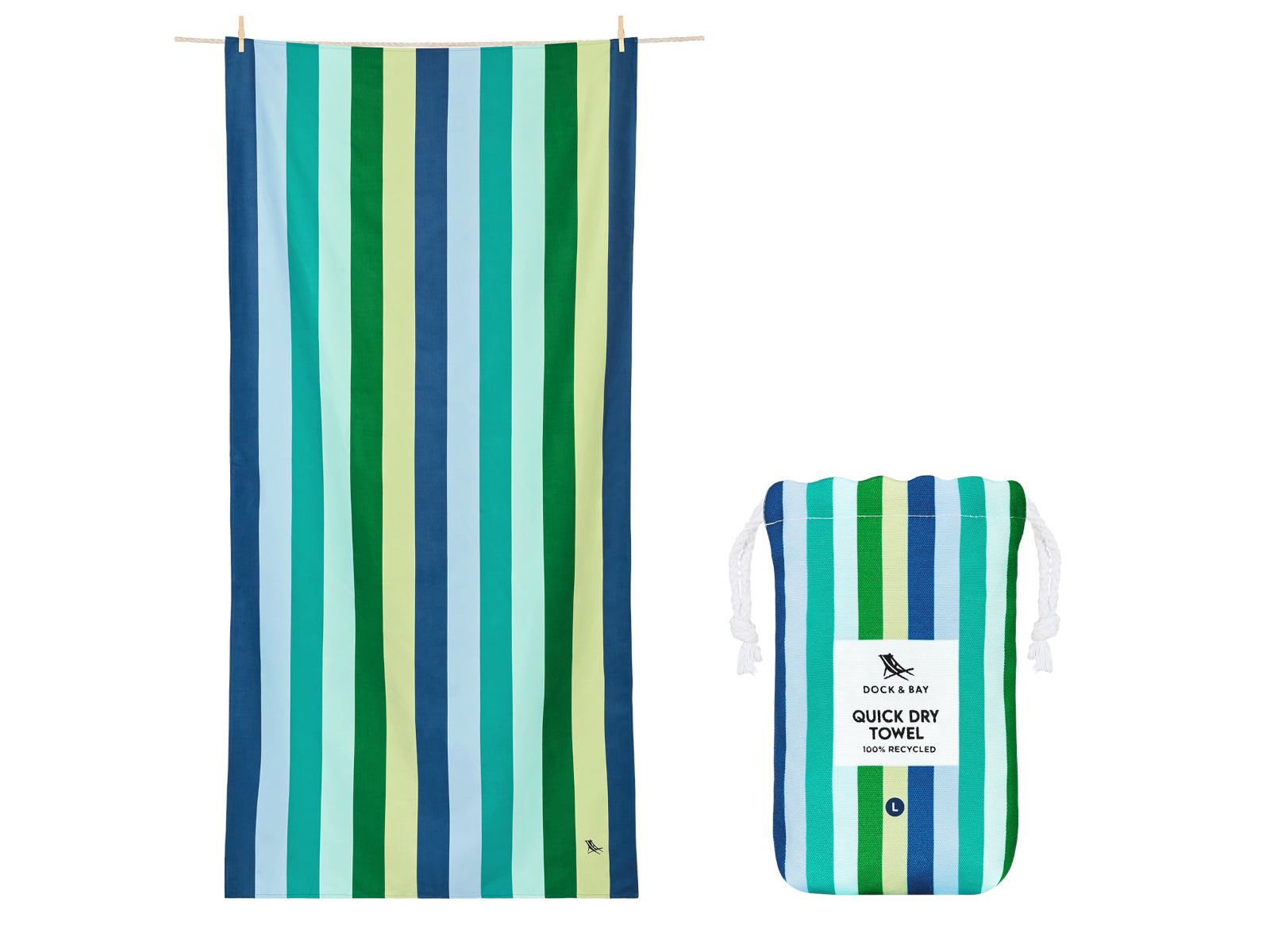 Dock & Bay Beach Towel XL Cool Lagoon 200x90cm Freisteller 1