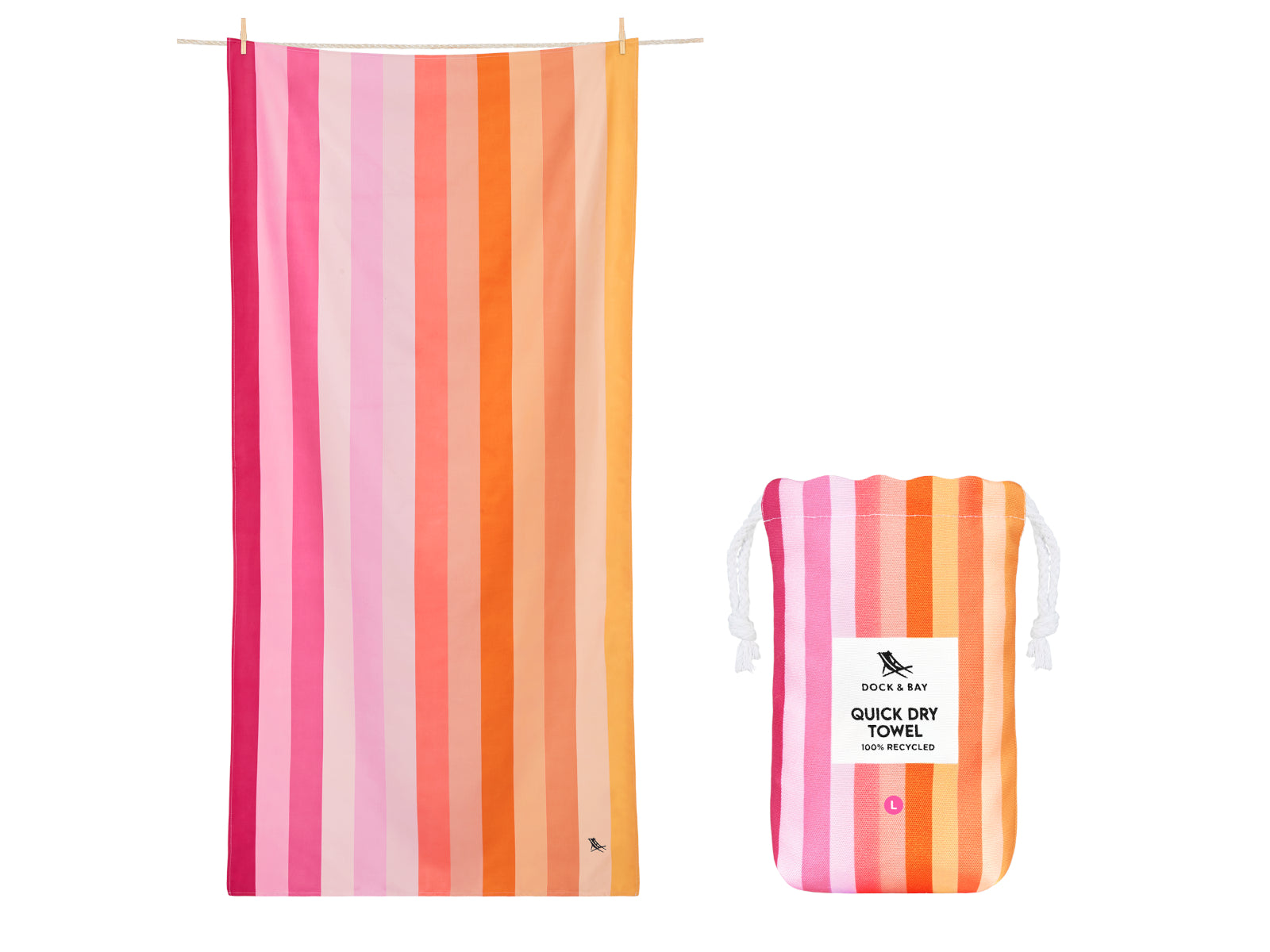 Dock & Bay Beach Towel L Miami Sorbet 160x90cm Freisteller 1