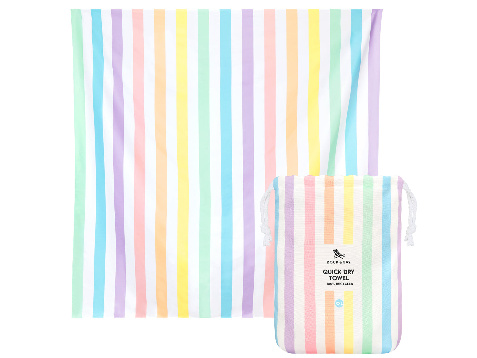 Dock & Bay Beach Towel XXL Unicorn Waves 180x200cm Freisteller 1