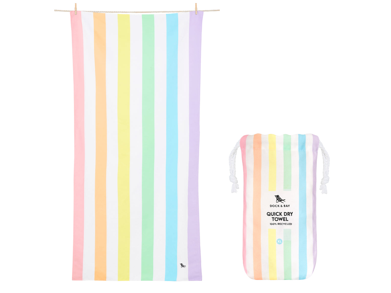 Dock & Bay Beach Towel XL Unicorn Waves 200x90cm Freisteller 1