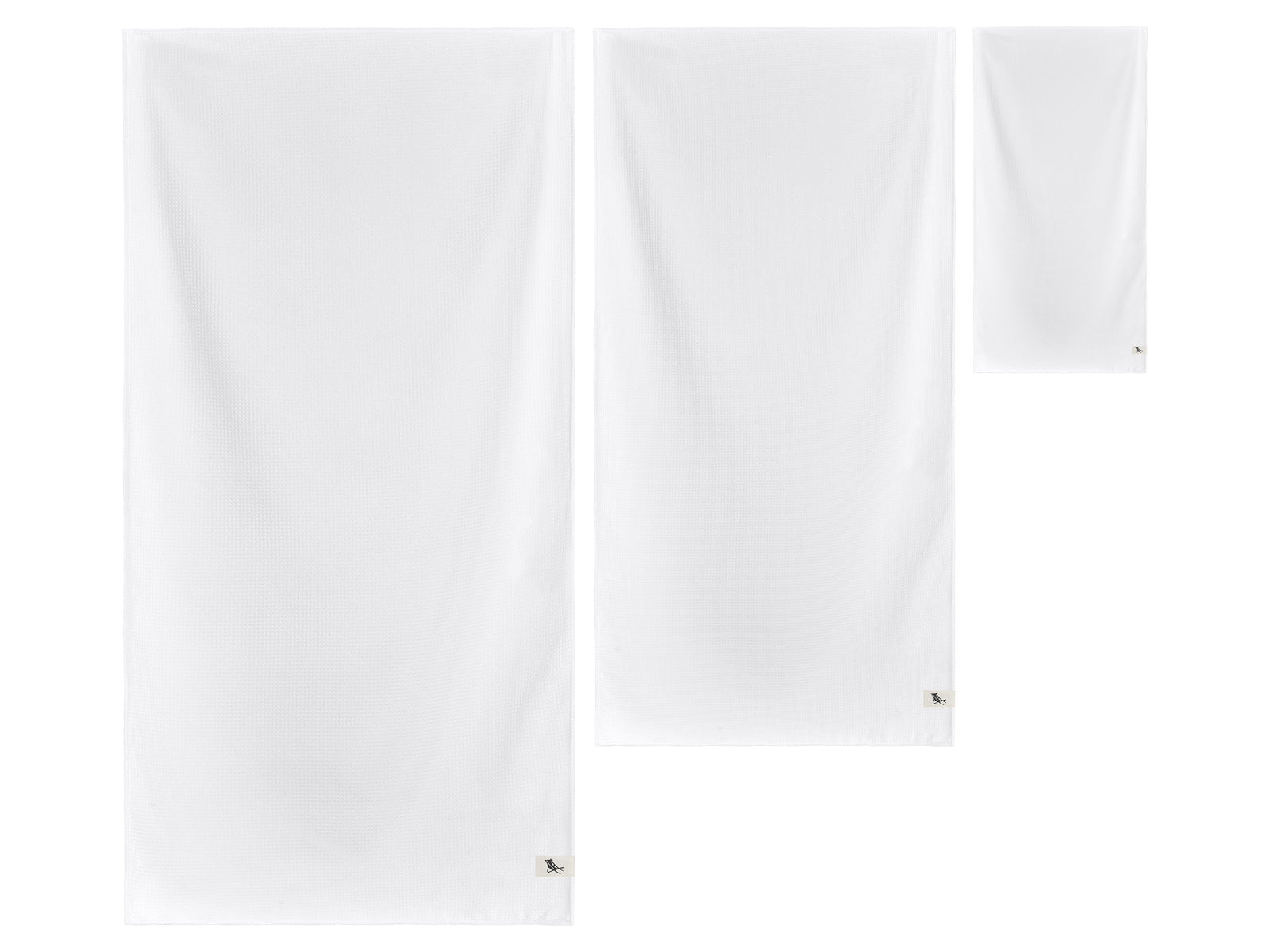 Dock & Bay Badehandtuch Waffelmuster S Crystal White 85x40cm Freisteller 4